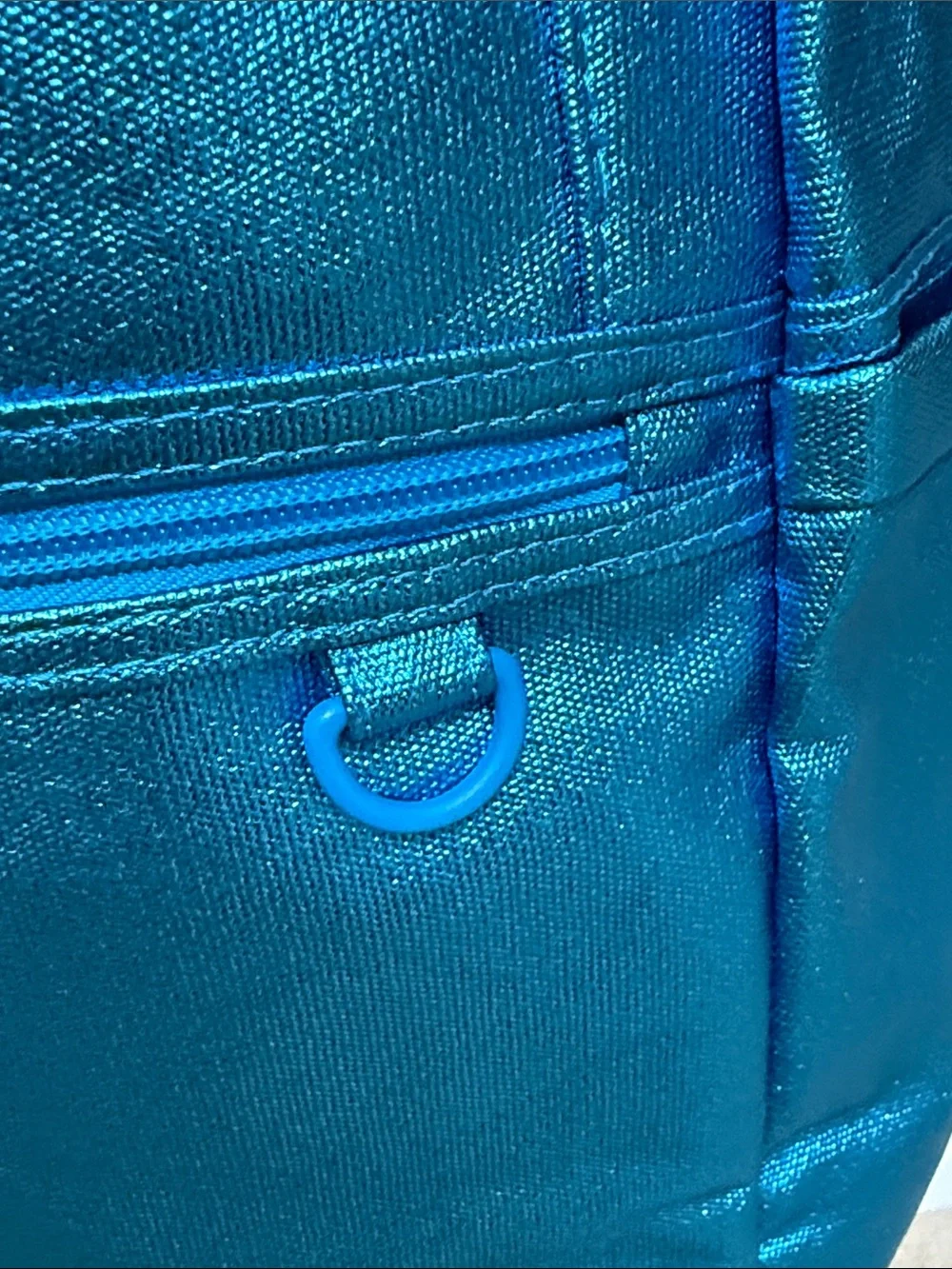 STATE Teal Metallic Kane Kids Large Backpack.